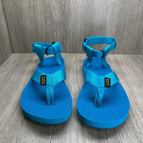 Teva Original Universal Sandals Size 8 Adjustable Strap Flat Thong Blue 1003986 - Picture 5 of 10